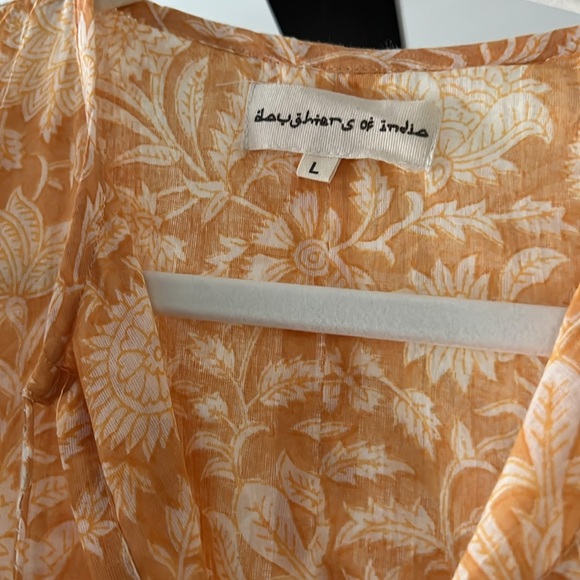 Daughters of India • Kyra Mini Dress in Tangerine - Picture 4 of 5